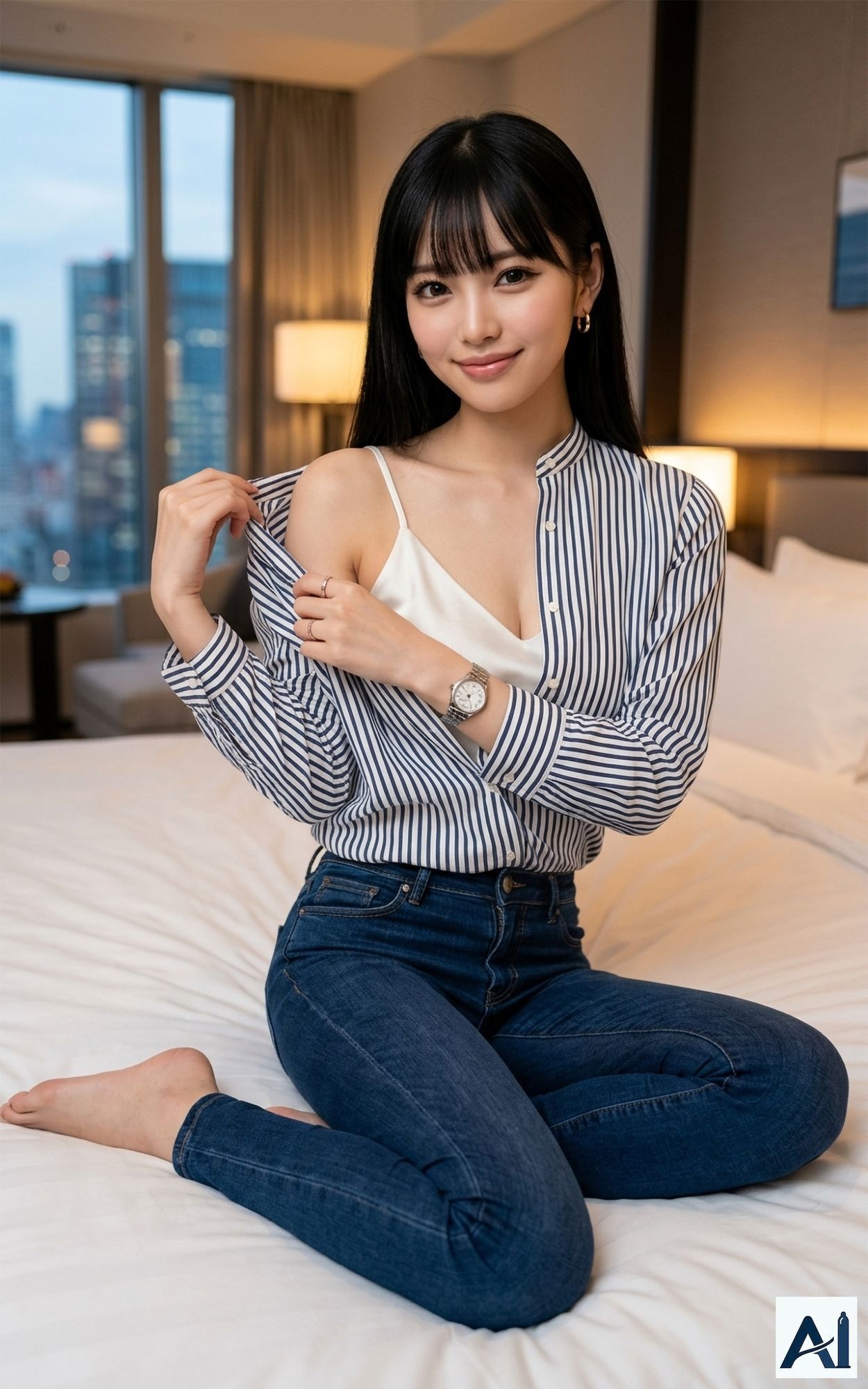 ［AI写真集］ AIC-Photo 背徳のV Premier 07:経理部 新人 りえ（理瑛）月曜の夜職 - サンプル画像 10