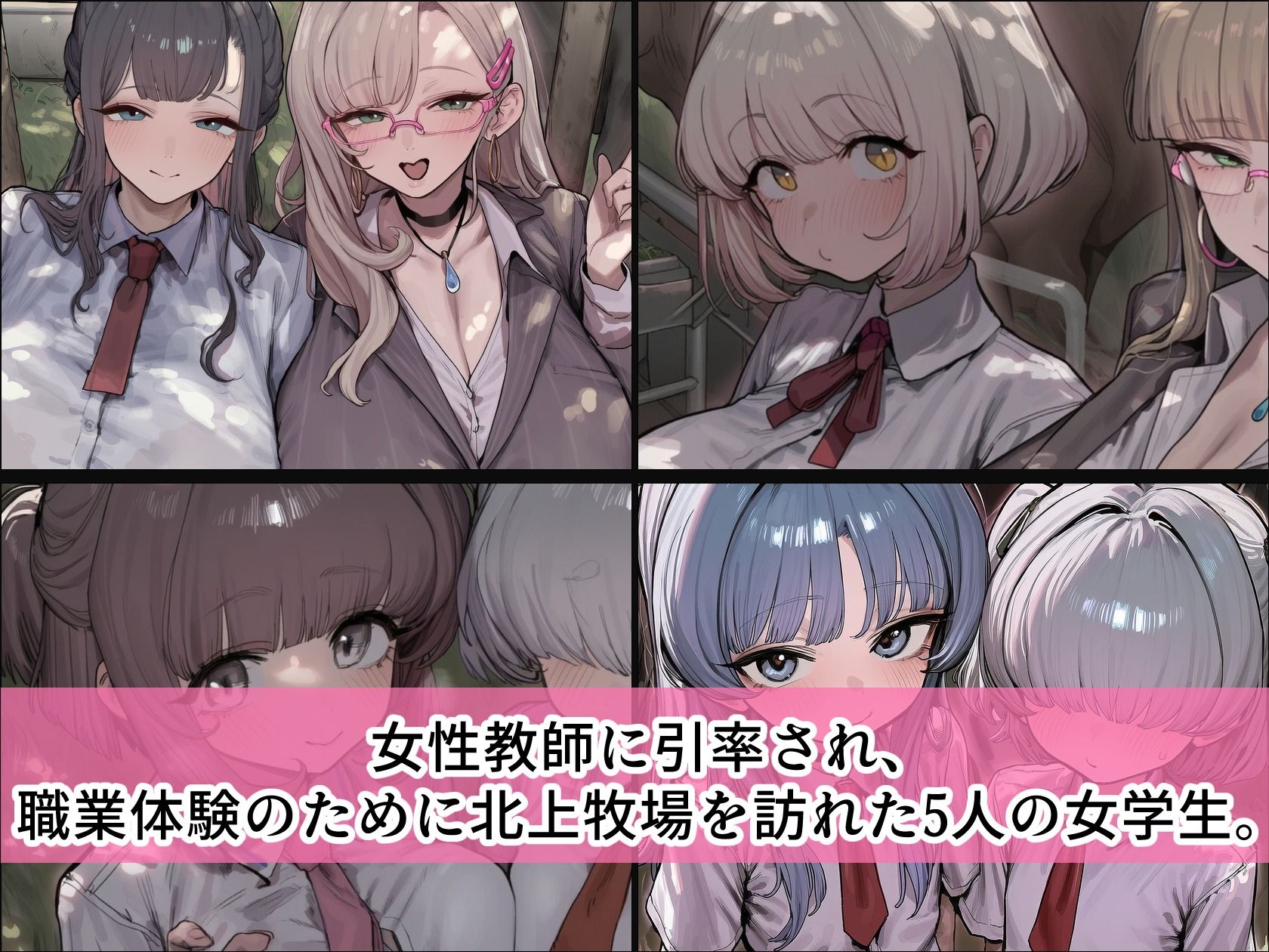 BreedingParty 爆乳ギャルの繁殖牛化計画 〜選ばれたら最後、繁殖雄のつがいとなるまで〜 第二話 先生とさくら - サンプル画像 2