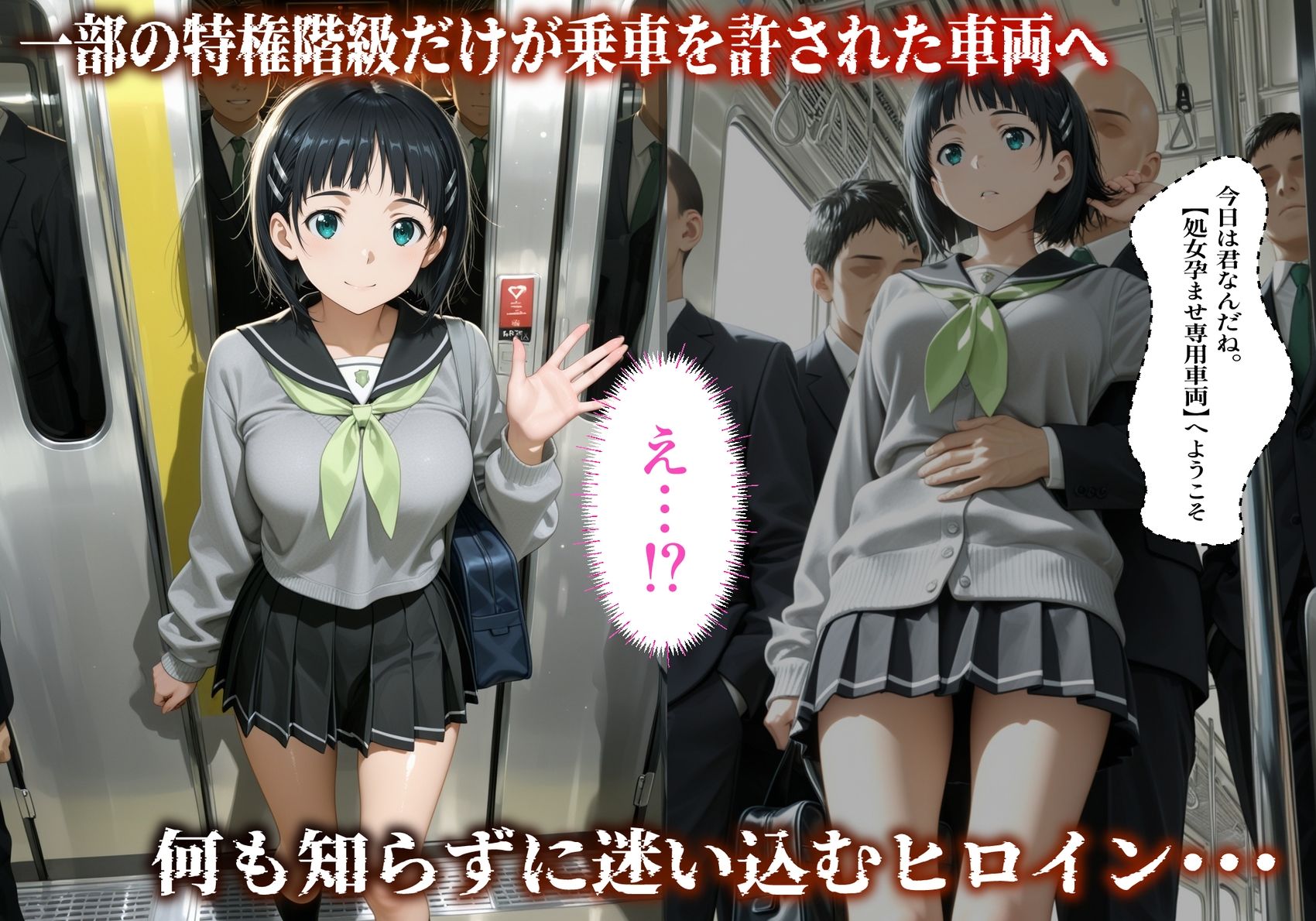 【処女孕ませ専用車両】連続中出しで肉便器化したヒロイン  -桐〇谷直葉- - サンプル画像 3