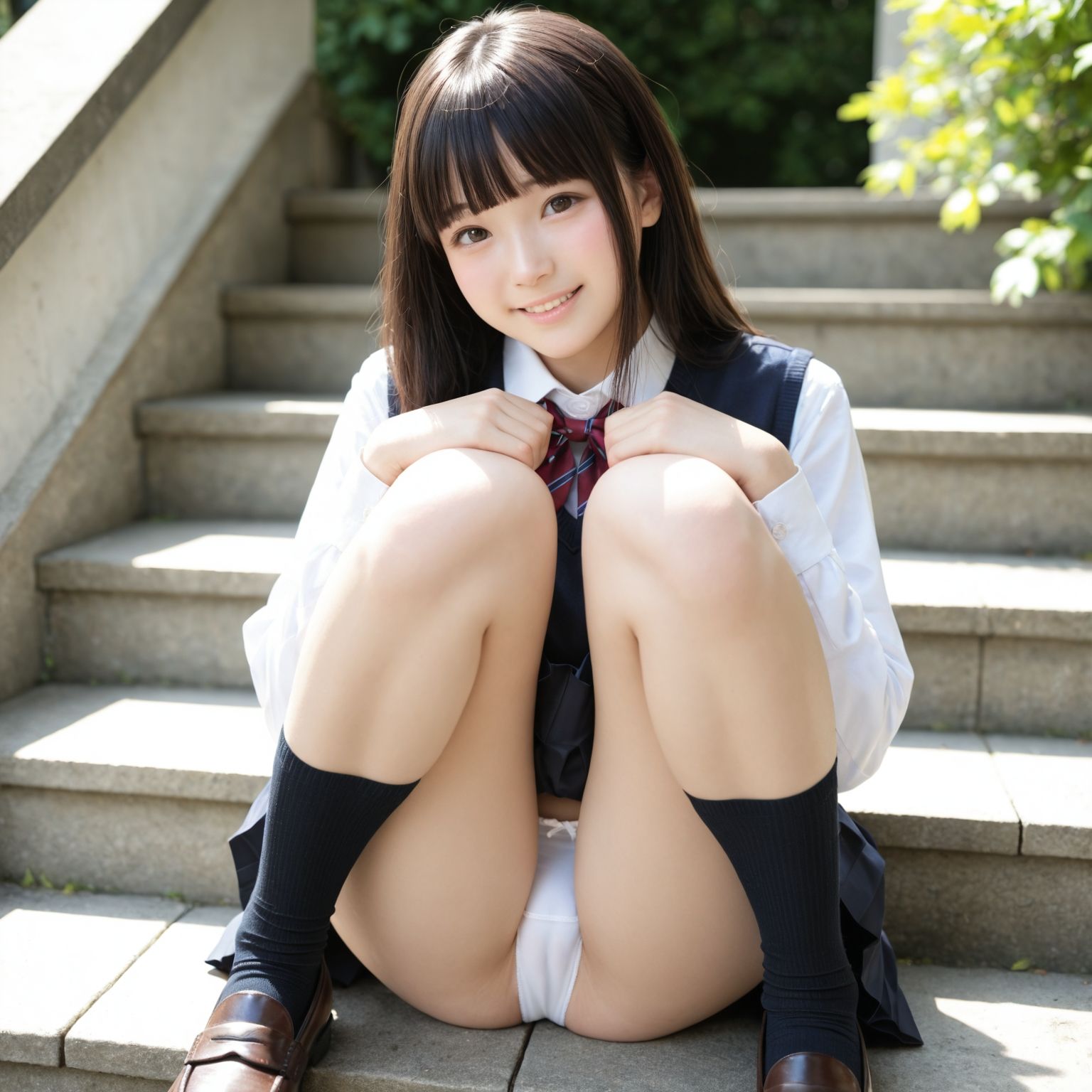 制服パンチラ part-4  【純白パンティー】 - サンプル画像 1