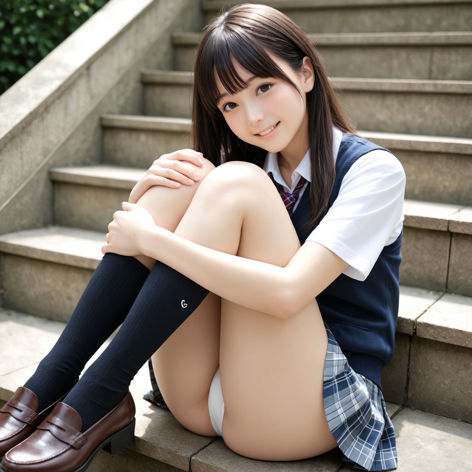 制服パンチラ part-4  【純白パンティー】 - サンプル画像 3