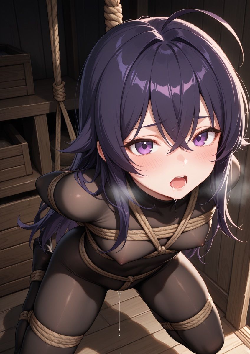 緊縛されてる女の子が身動きできずに吊るされてるやつ 1 - サンプル画像 2