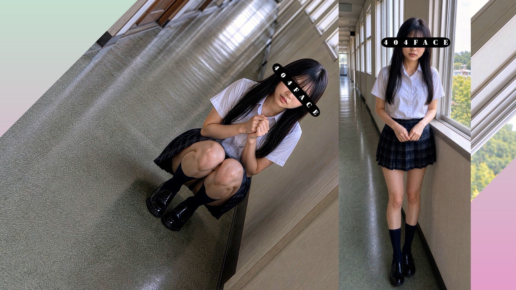 【404FACE】反転世界スキルを使いJK無双してしまうおじさんの世界線！大量顔射☆おまけ込み計36発射☆【4K超高画質動画】Facial Compilation - サンプル画像 6