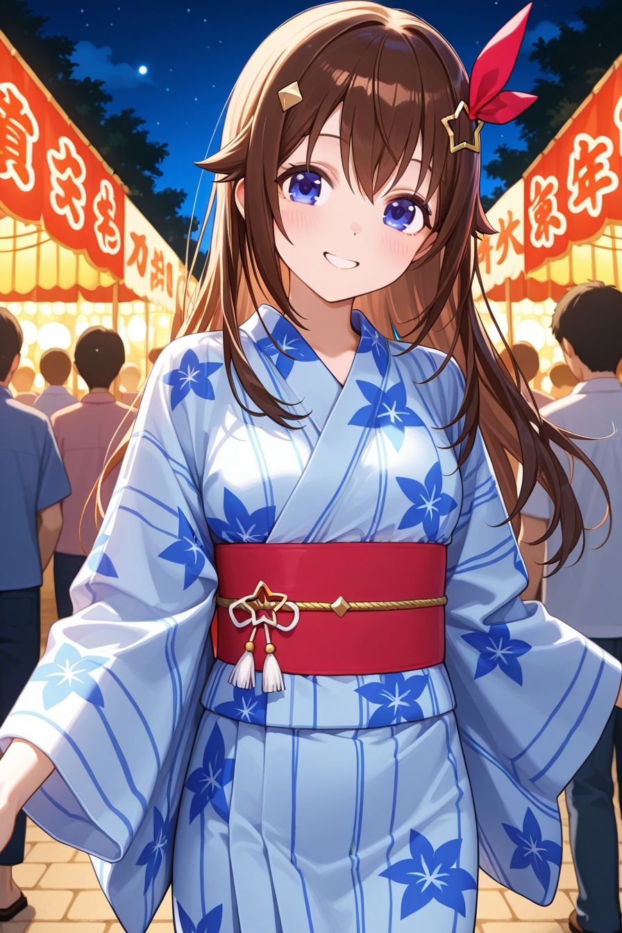 夏祭りデートでイチャラブ浴衣えっち ホ○ライブ0期生，1期生編 - サンプル画像 1