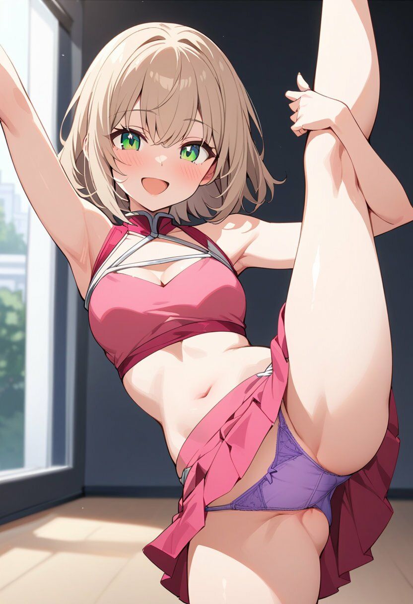 ダンス衣装で片足上げパンチラ200枚 - サンプル画像 2