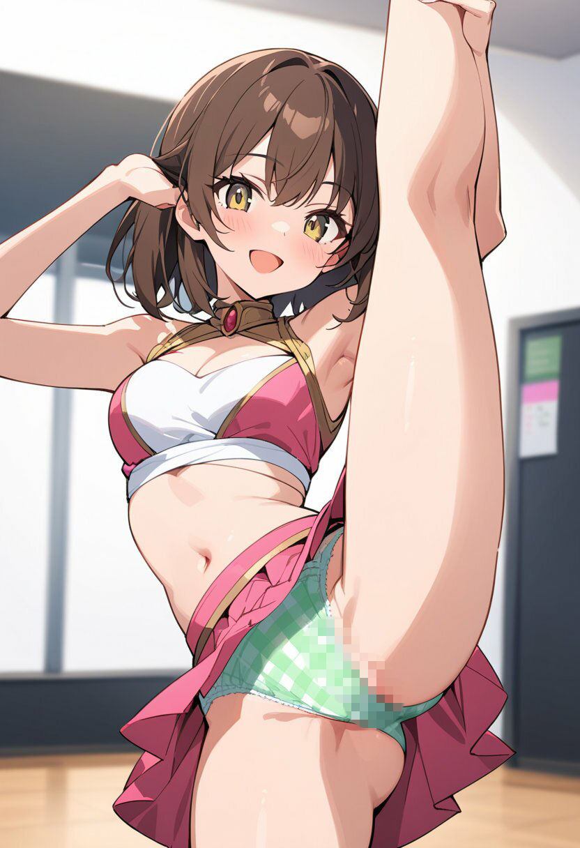 ダンス衣装で片足上げパンチラ200枚 - サンプル画像 5