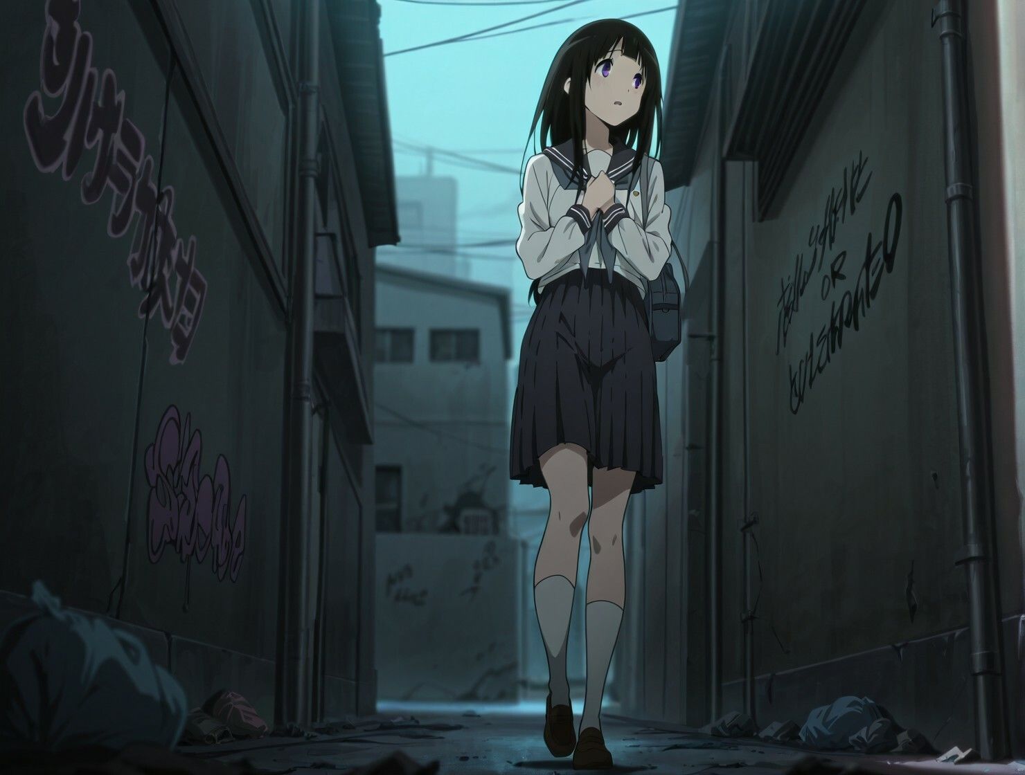 なんでも気になる美少女〇Kの路地裏初体験 - サンプル画像 2