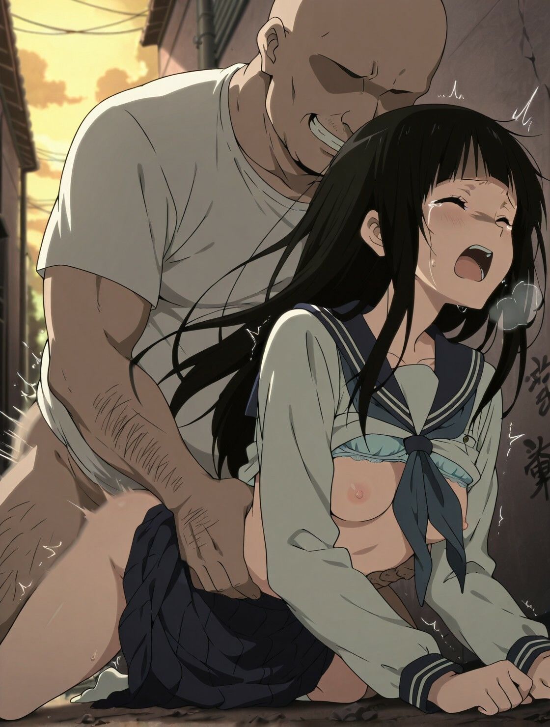 なんでも気になる美少女〇Kの路地裏初体験 - サンプル画像 5