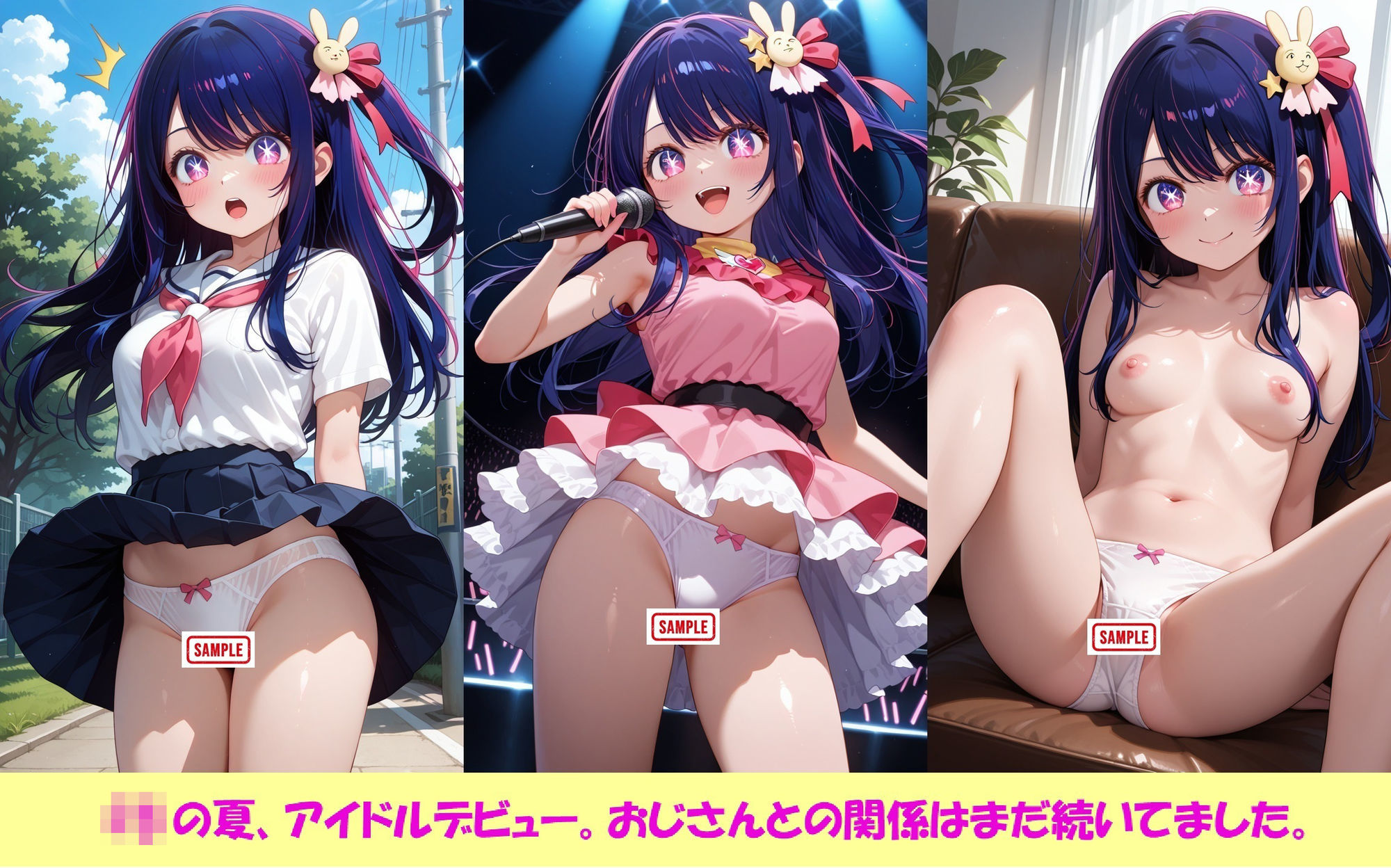 JKアイドル・星野ア○が、大量中出しレ○プで妊娠。 - サンプル画像 2