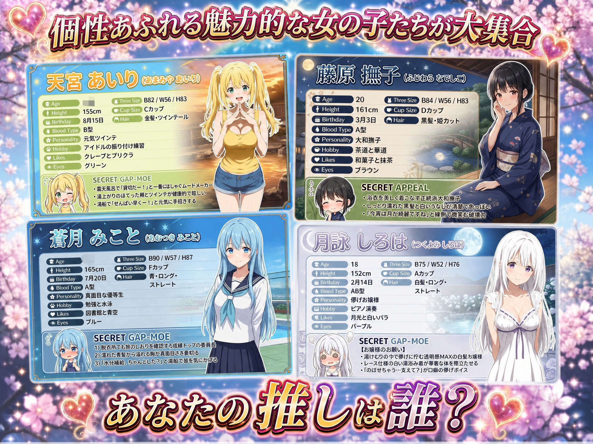 3年1組あなたの彼女 〜学園生活で出会う最高の彼女たちとの物語〜【修学旅行の露天風呂編】 - サンプル画像 2