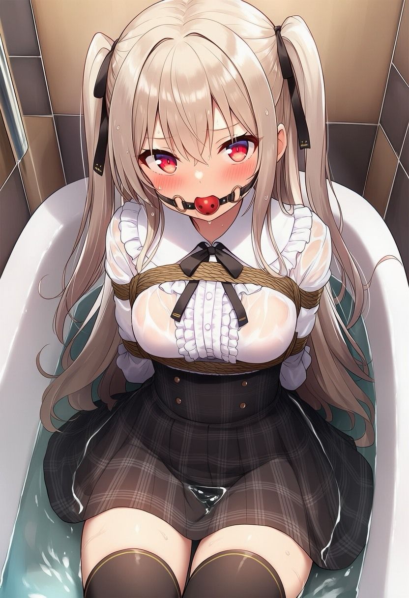 【音声付き】緊縛された女の子動画集 〜お風呂編〜 - サンプル画像 1