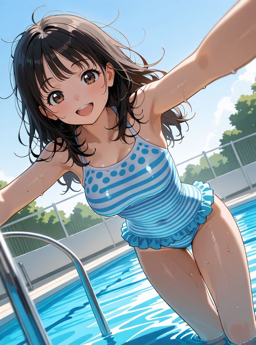 水着女子コレクション  プール編  CG集109枚 - サンプル画像 3