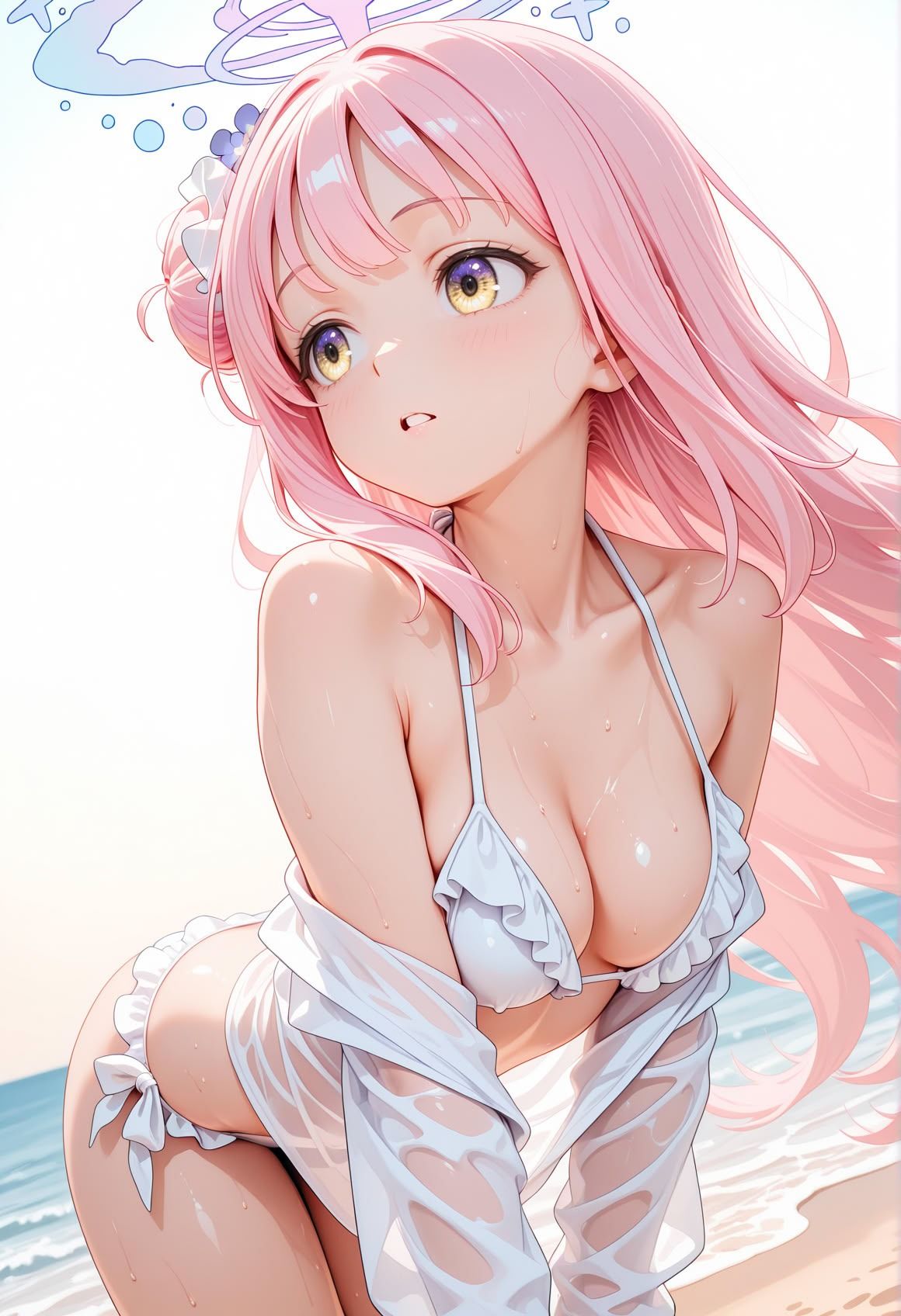 催● 渚物語 〜ブル〇カ 聖園〇カ 水着ビキニ編〜 海水浴で賑わう常夏のビーチ、そして蘇るあの日の悪夢 - サンプル画像 1