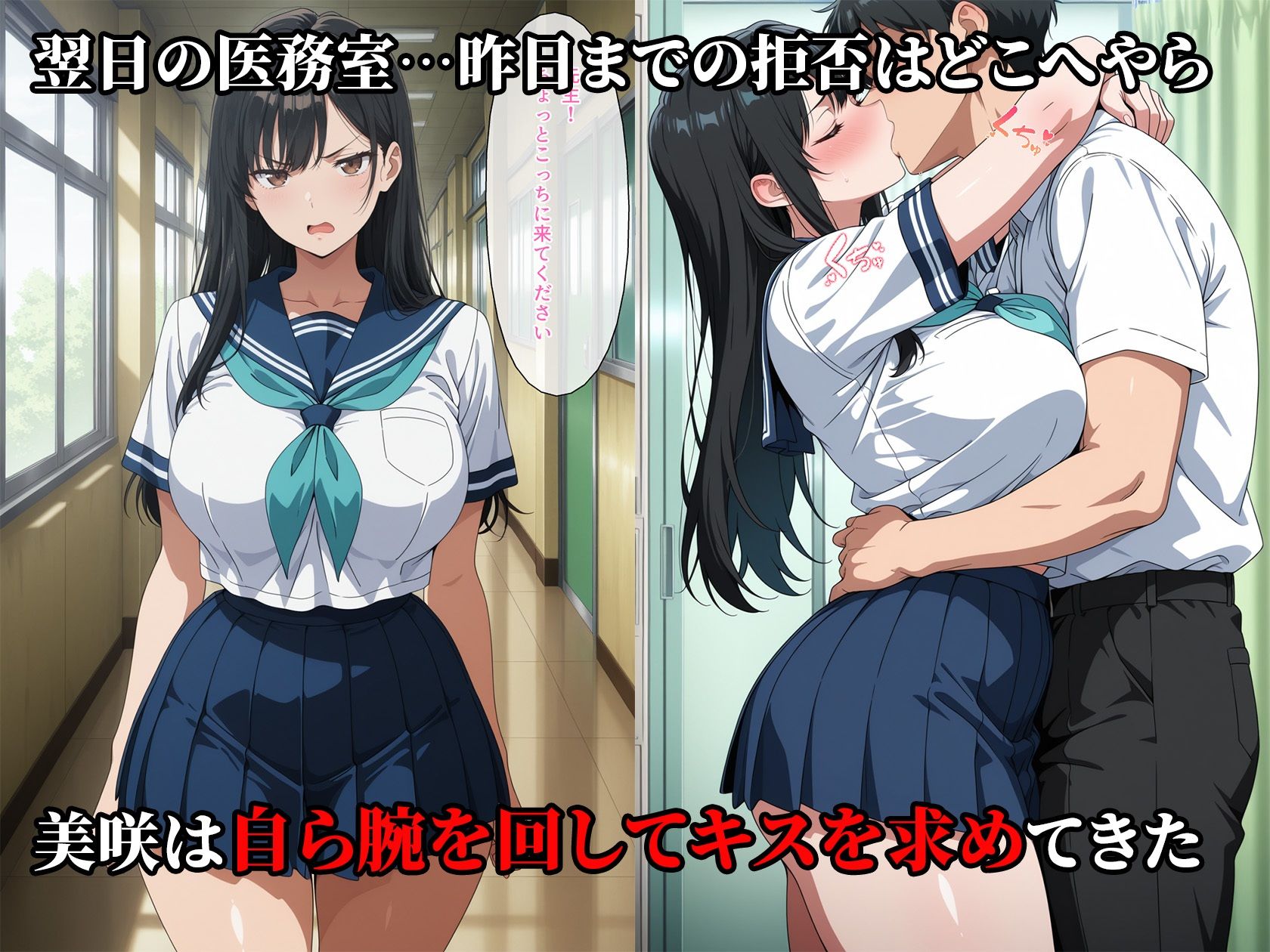 肉棒堕ち  〜成績優秀な巨乳J〇を遅刻を盾に完全に堕とす話〜 - サンプル画像 7