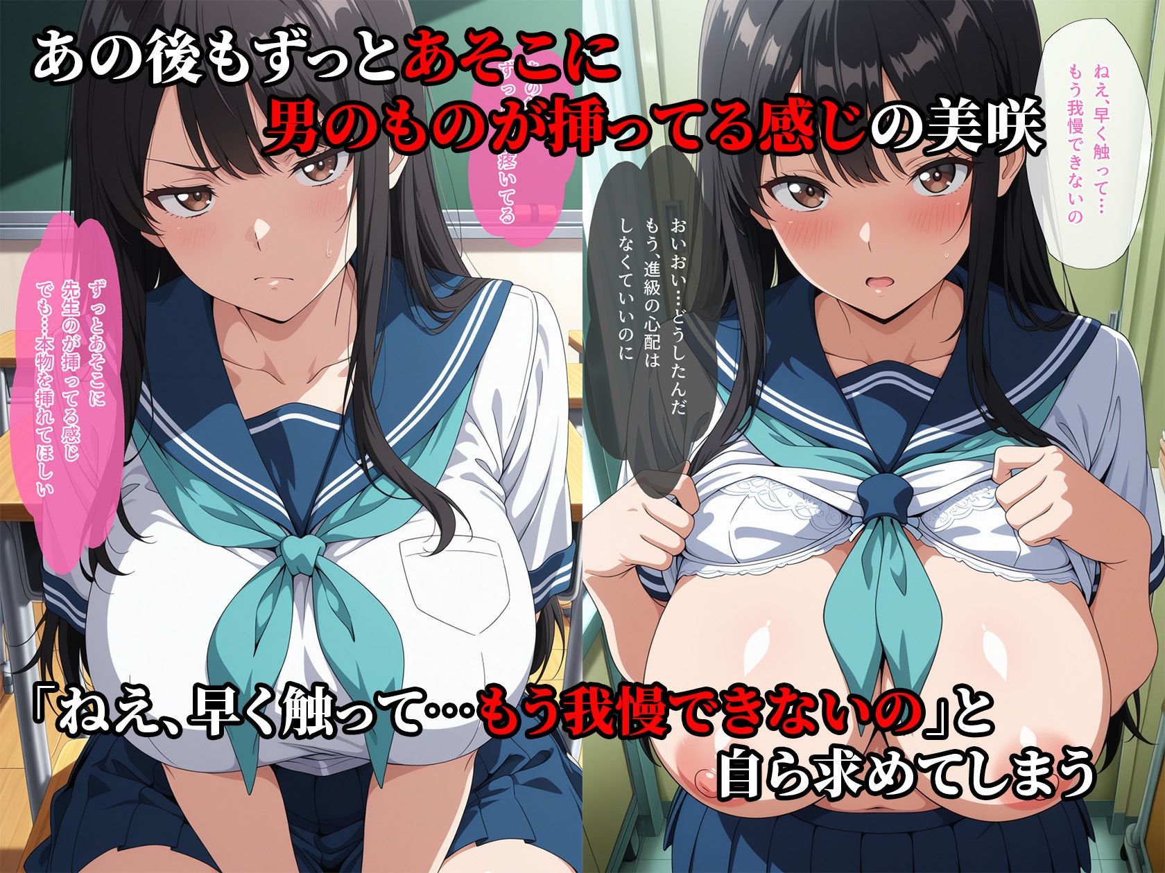 肉棒堕ち  〜成績優秀な巨乳J〇を遅刻を盾に完全に堕とす話〜 - サンプル画像 8