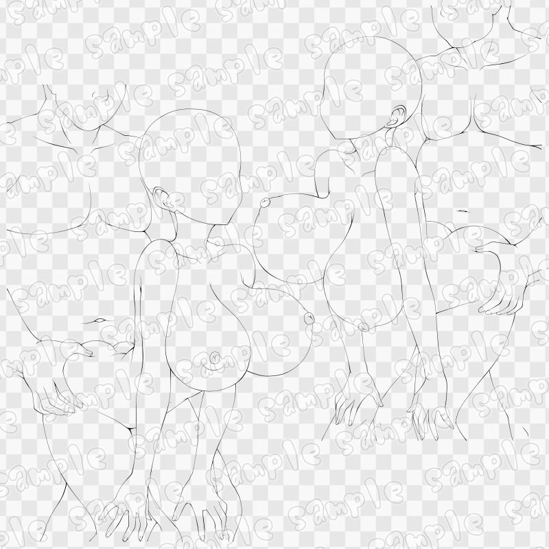 線画素材集［手］143 - サンプル画像 3