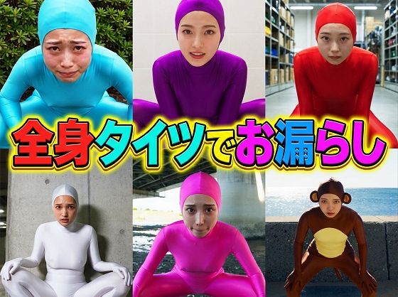 全身タイツでお漏らし