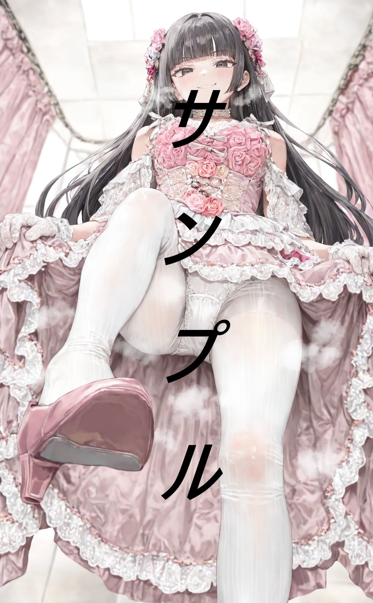 黒髪姫カット姫に見下される画集 - サンプル画像 5