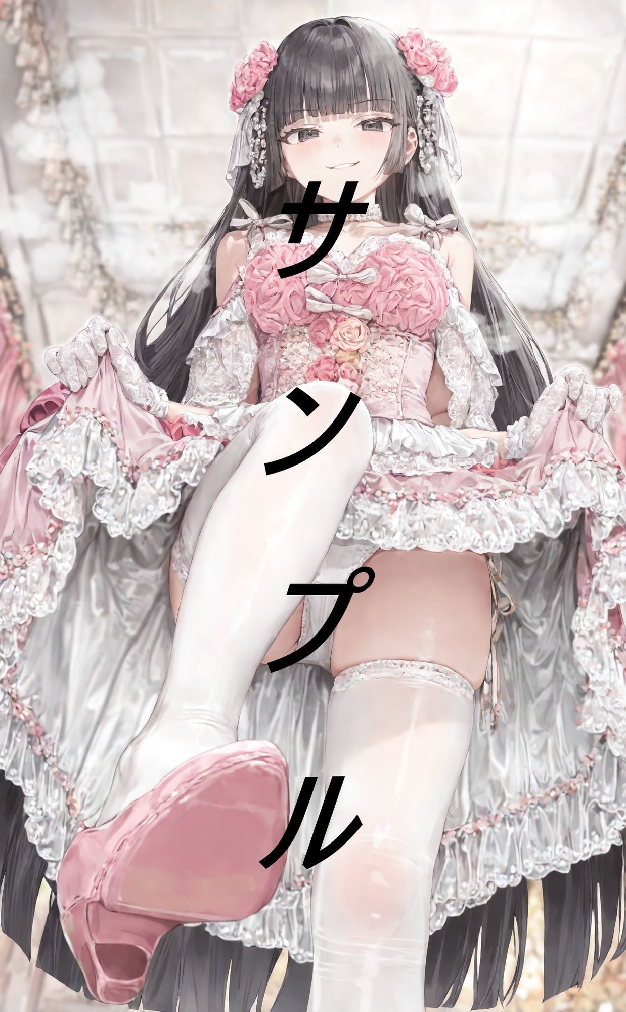 黒髪姫カット姫に見下される画集 - サンプル画像 7