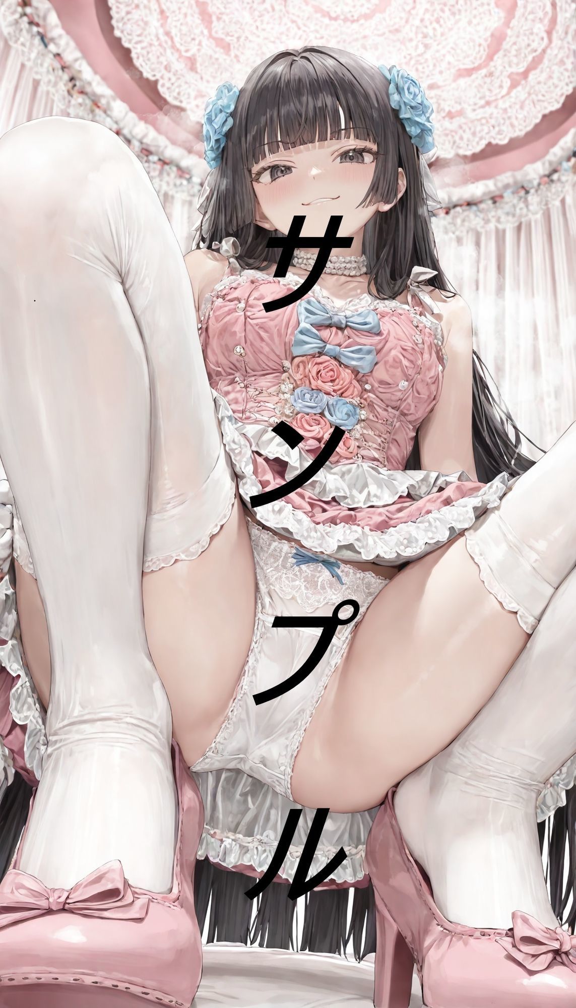 黒髪姫カット姫に見下される画集 - サンプル画像 9