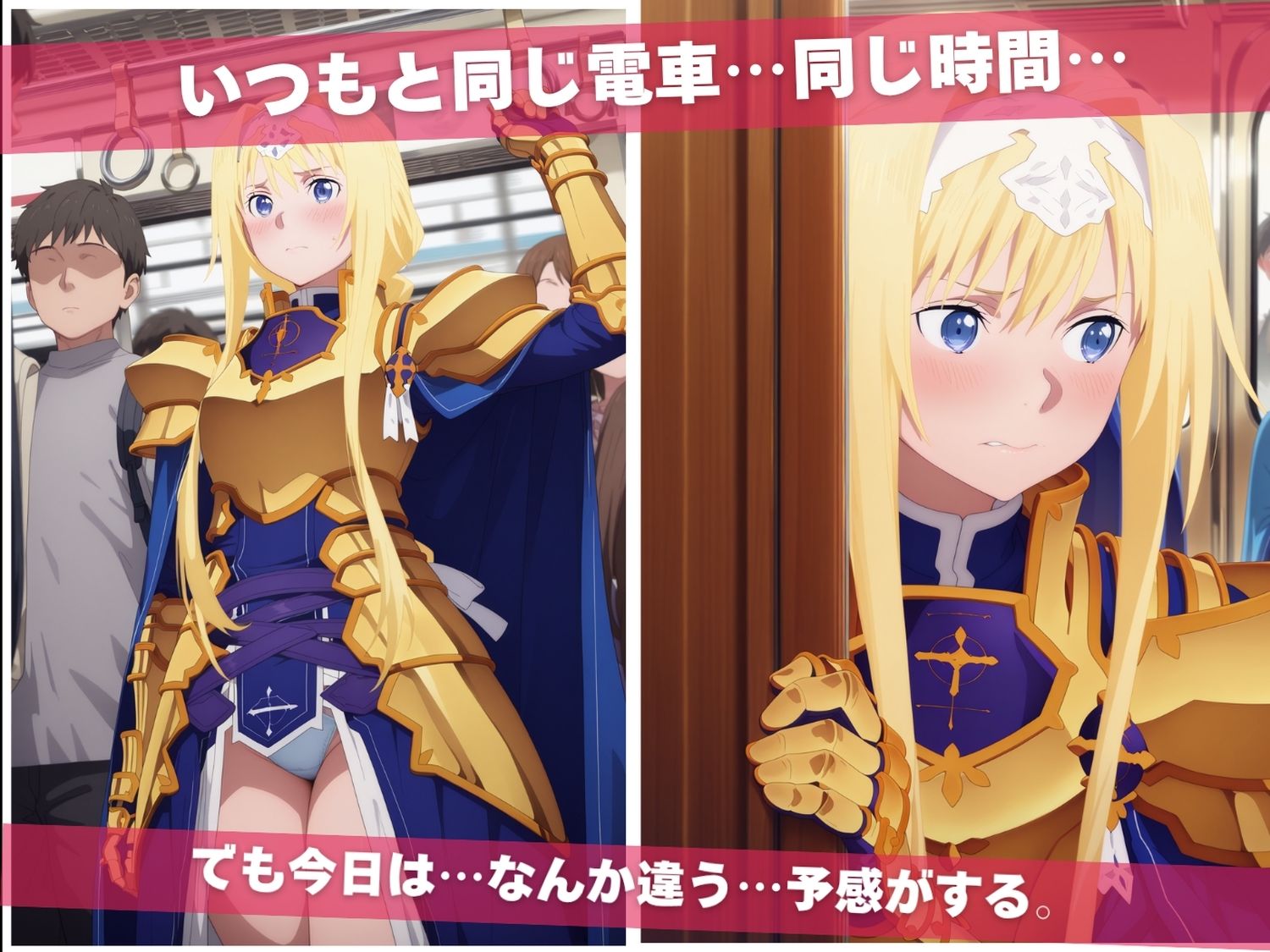 満員痴●電車肉便器化計画 ソ●ドアート・オンライン編 - サンプル画像 1