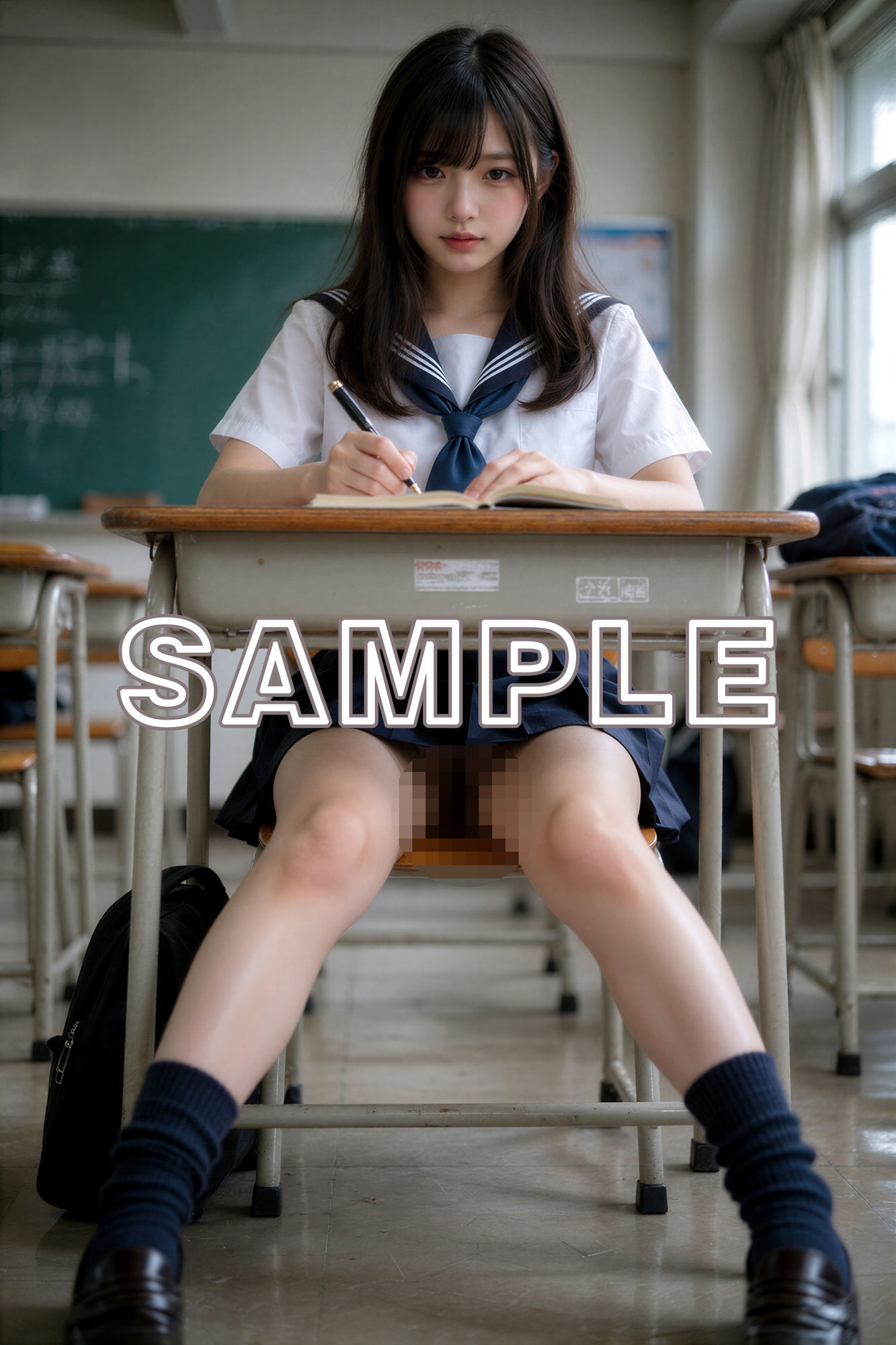 露出好き女子校生 みお - サンプル画像 4