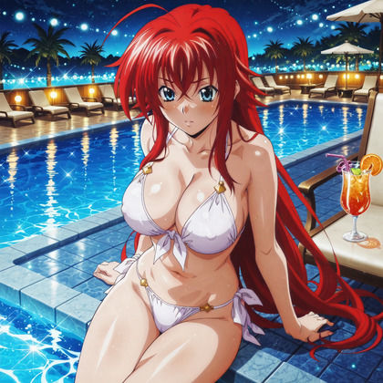 リアス・〇レモリーと夜デートでイチャラブ編 - サンプル画像 1