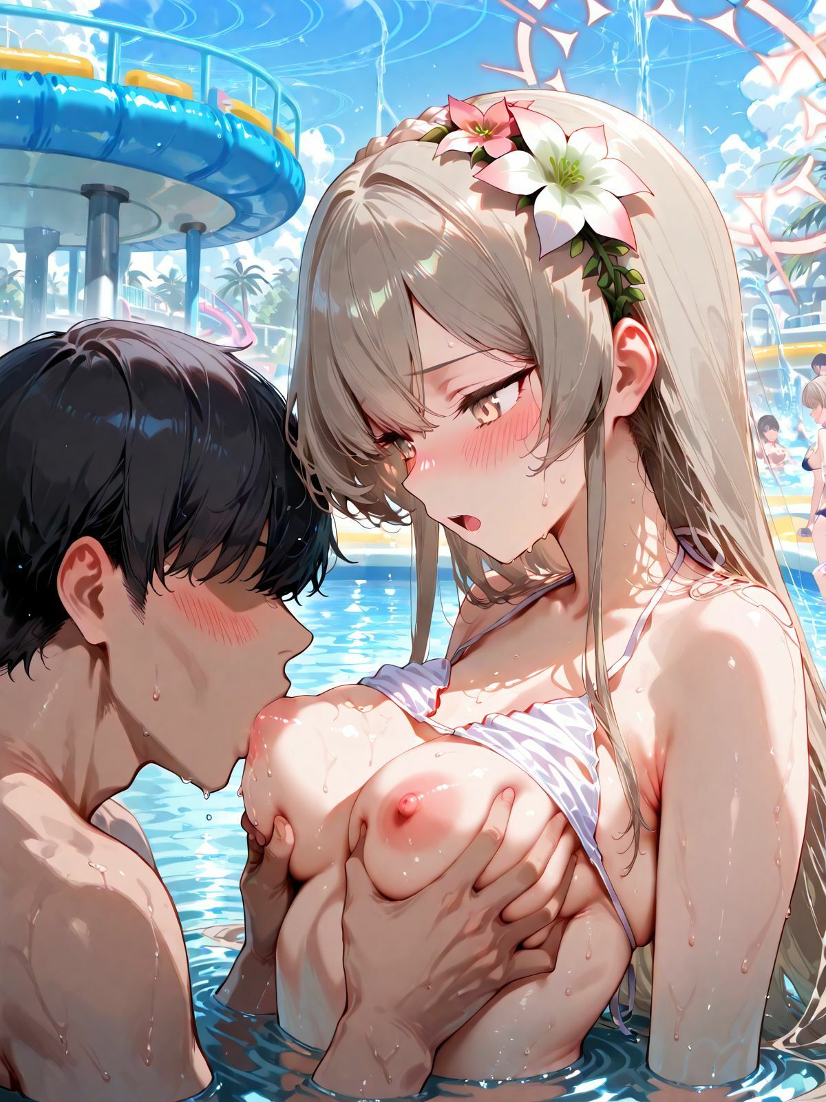 レジャープール乳吸いヒロインコレクション - サンプル画像 10