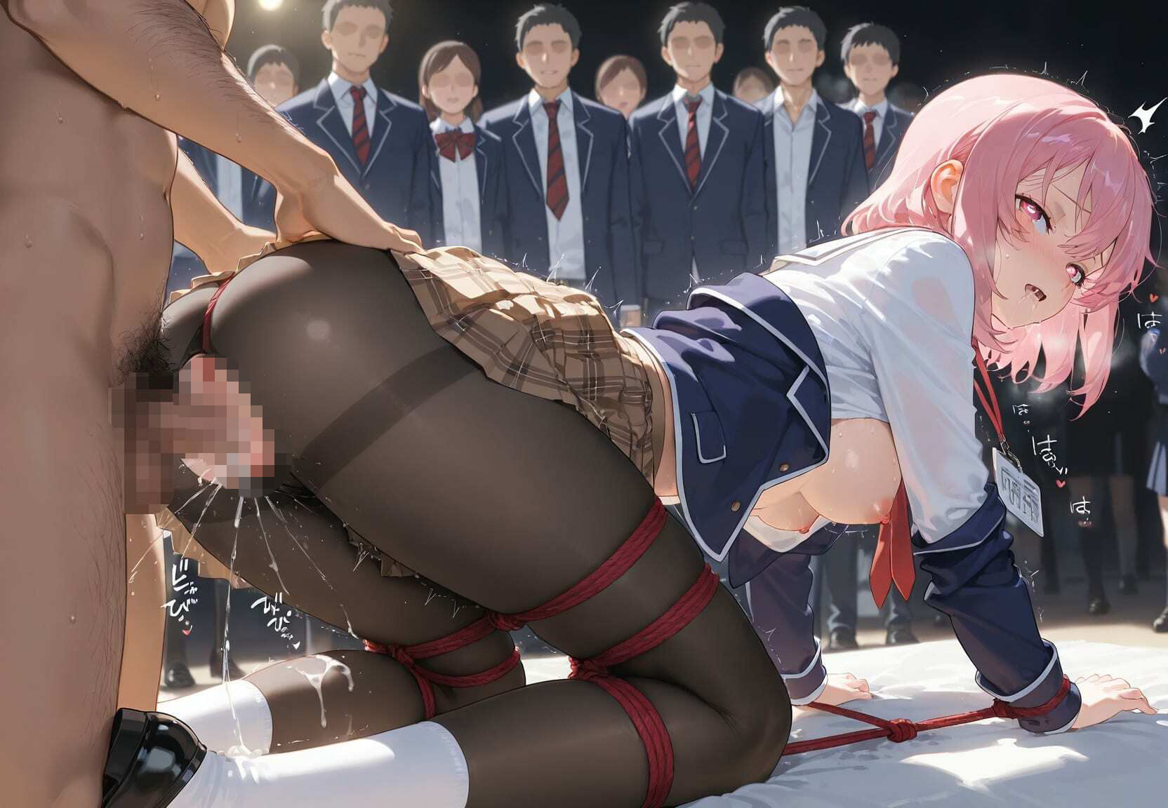 清楚JK彼女が文化祭で「全員の精液受けます」って公衆便器化www 食〇のソーマ - サンプル画像 3