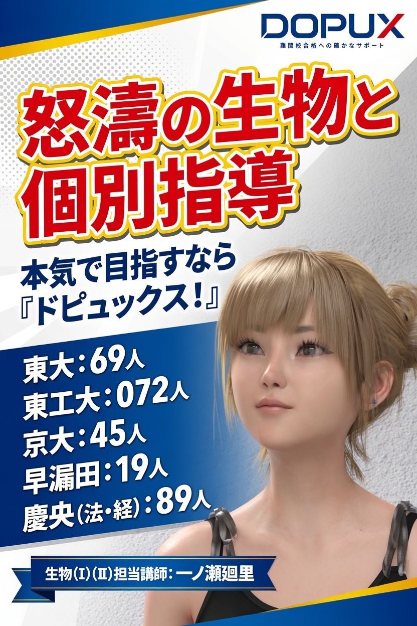 【▲20】一ノ瀬廻里 大学に進学し強豪予備校『DOPUX（ドピュックス』で生物I，IIを教える名物講師に！（Vol.031:茎） - サンプル画像 1
