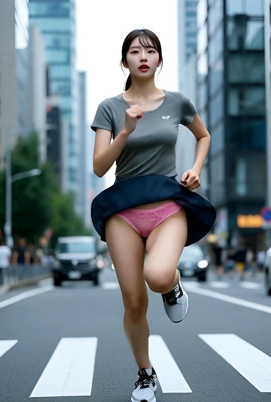 走る！ミニスカ娘たちの無防備パンチラ集141連発 - サンプル画像 1
