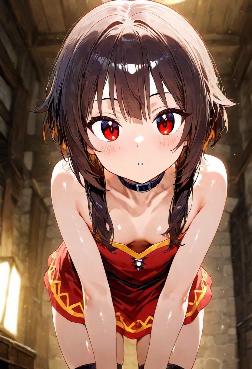 爆裂っ娘・めぐ〇ん、調教で魔法の代わりに「中出しの快楽」を叩き込まれ、お腹を種でパンパンにされた件。【CG集・500枚】 - サンプル画像 3
