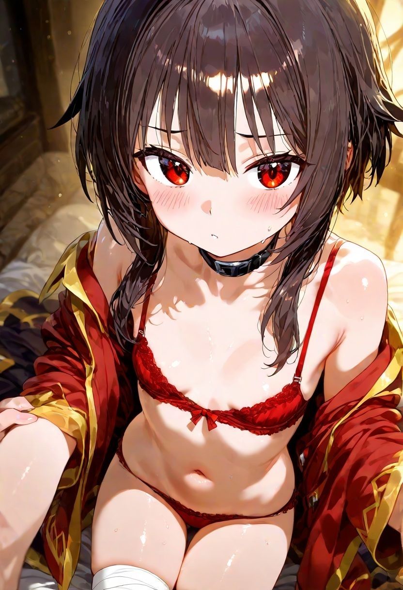 爆裂っ娘・めぐ〇ん、調教で魔法の代わりに「中出しの快楽」を叩き込まれ、お腹を種でパンパンにされた件。【CG集・500枚】 - サンプル画像 5