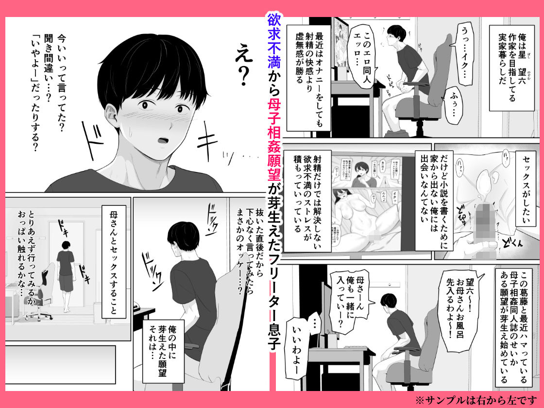 頼んだらヤレるってエロ漫画で読んだから母親にお願いしてみた - サンプル画像 1