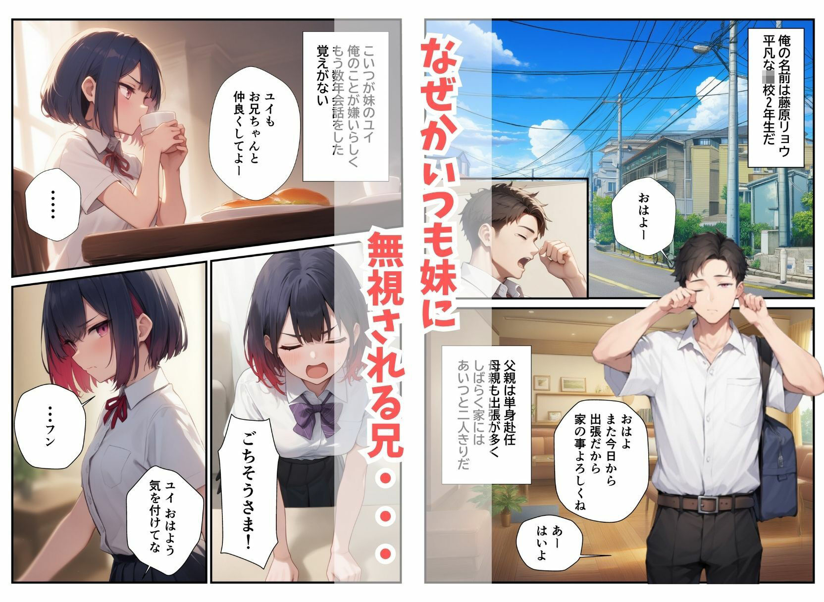 俺を無視する妹を痴●から助けたら童貞卒業させてくれた話 - サンプル画像 1