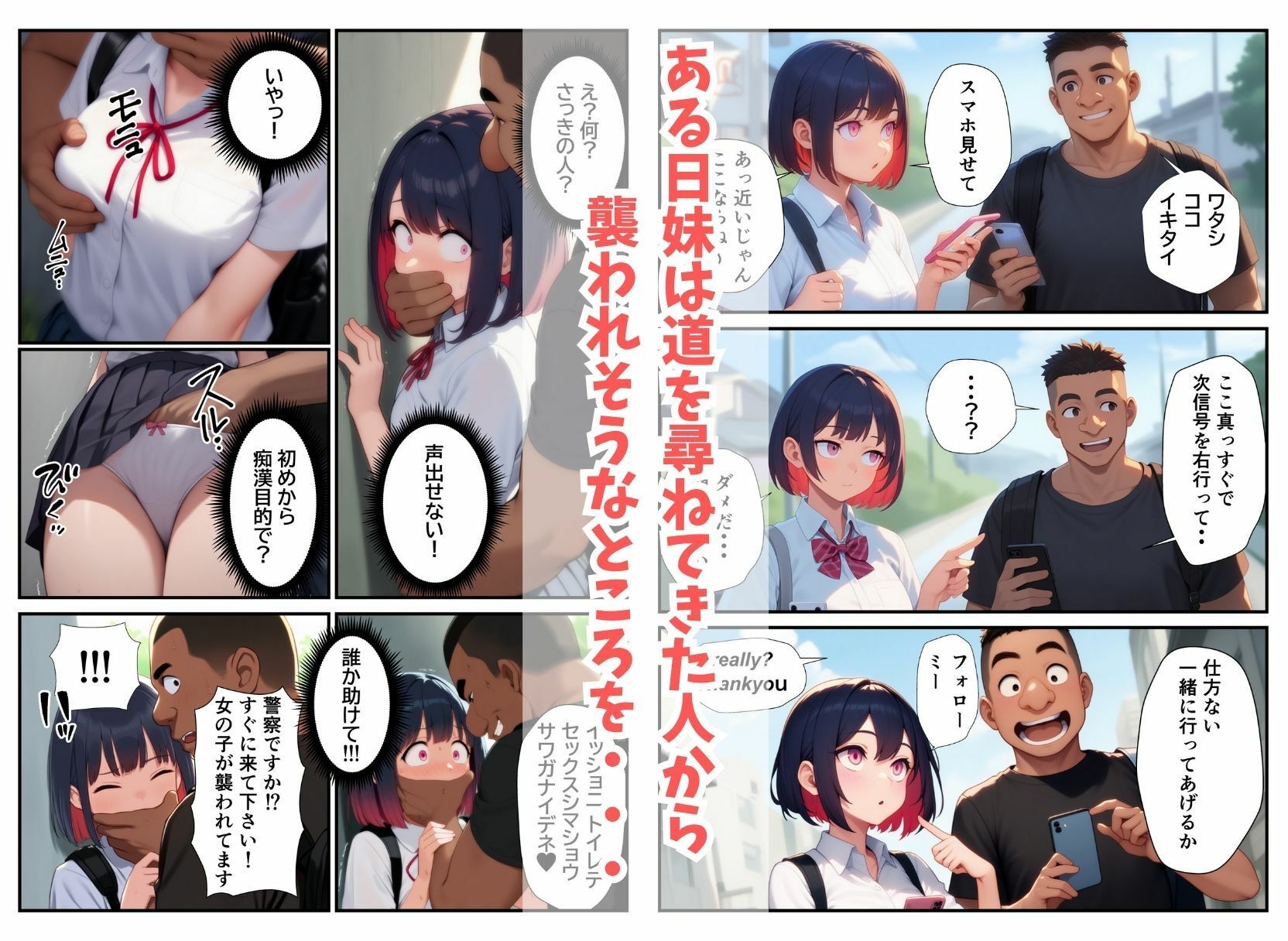 俺を無視する妹を痴●から助けたら童貞卒業させてくれた話 - サンプル画像 4