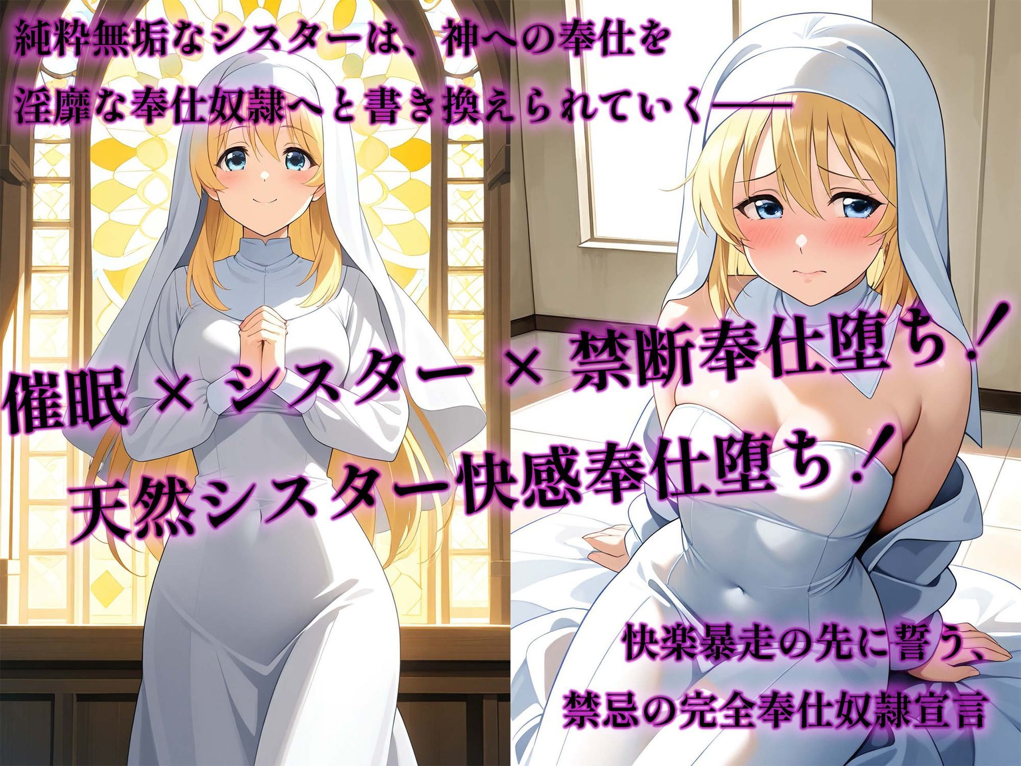 催●アプリで堕ちる天然シスター 〜禁忌の奉仕快感に目覚める純潔奉仕奴●〜 - サンプル画像 1