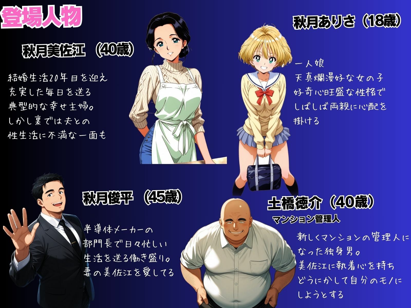 母娘娯楽2〜管理人の罠に堕ちた母娘〜  美佐江（母）の章（前編） - サンプル画像 1