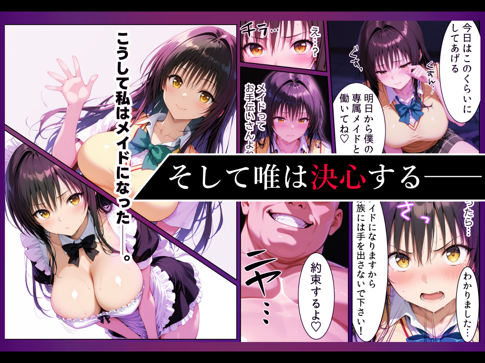 突然メイドにさせられご主人様の調教で完全服従する話 - サンプル画像 3
