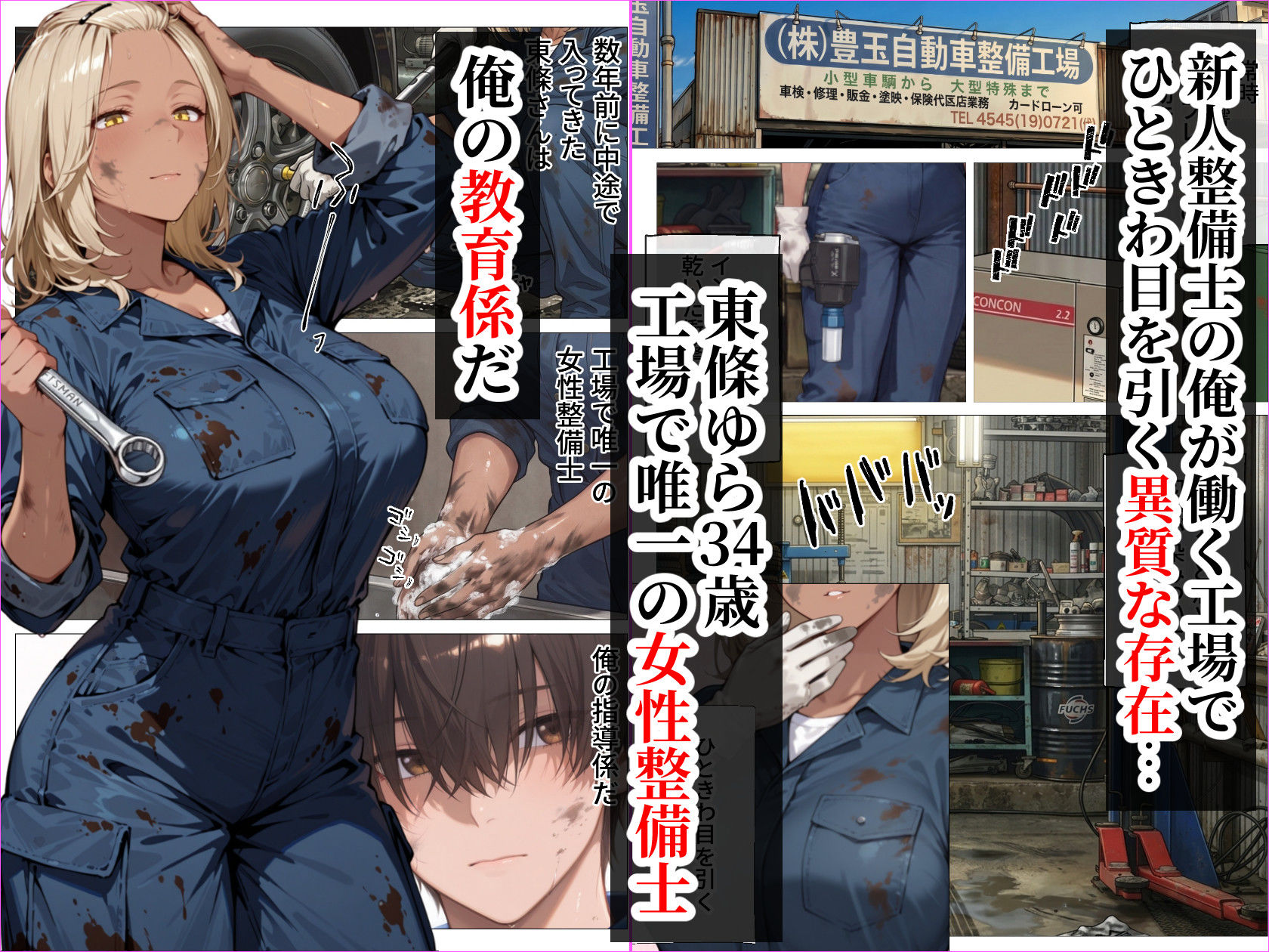 整備工場の爆乳ギャル先輩が実はエロ配信者だった話  〜新人整備士の俺だけが知る彼女の秘密〜 - サンプル画像 2