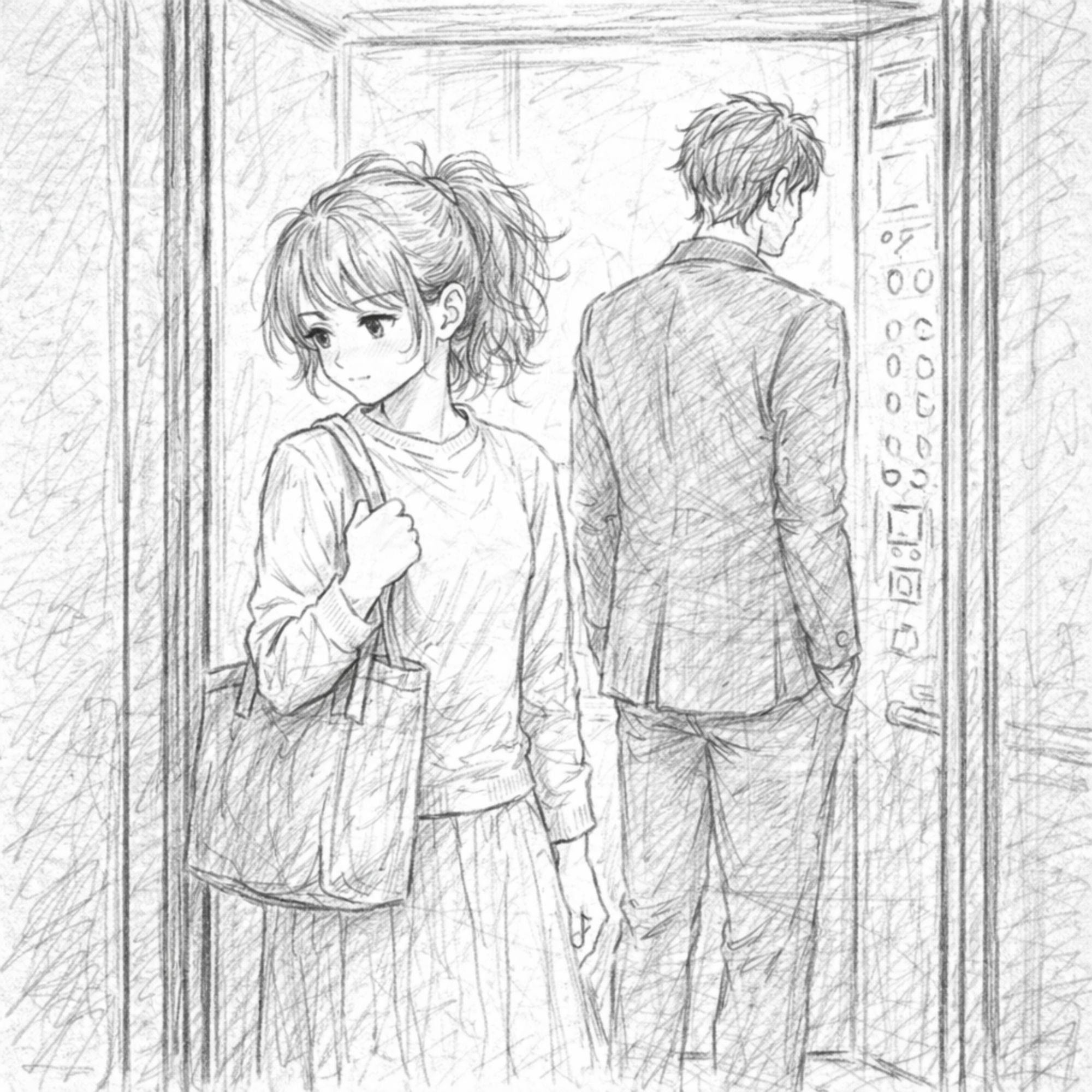 エレベーターで何度も会った男の部屋に入った夜 ―そのままの夜― - サンプル画像 1