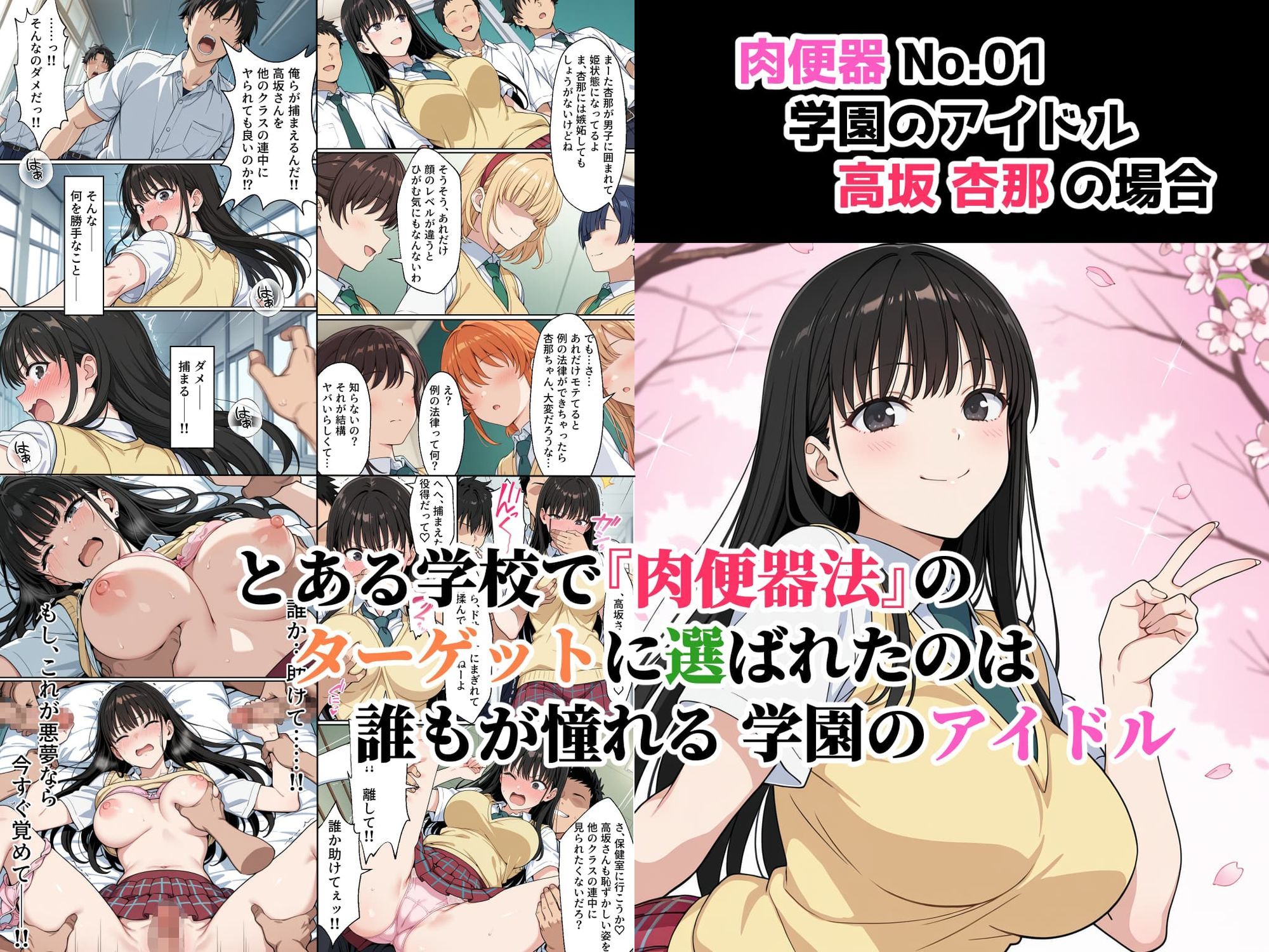 肉便器法の成立した世界で〜校内の好きな美少女を選んで肉便器にできる世界〜 - サンプル画像 2