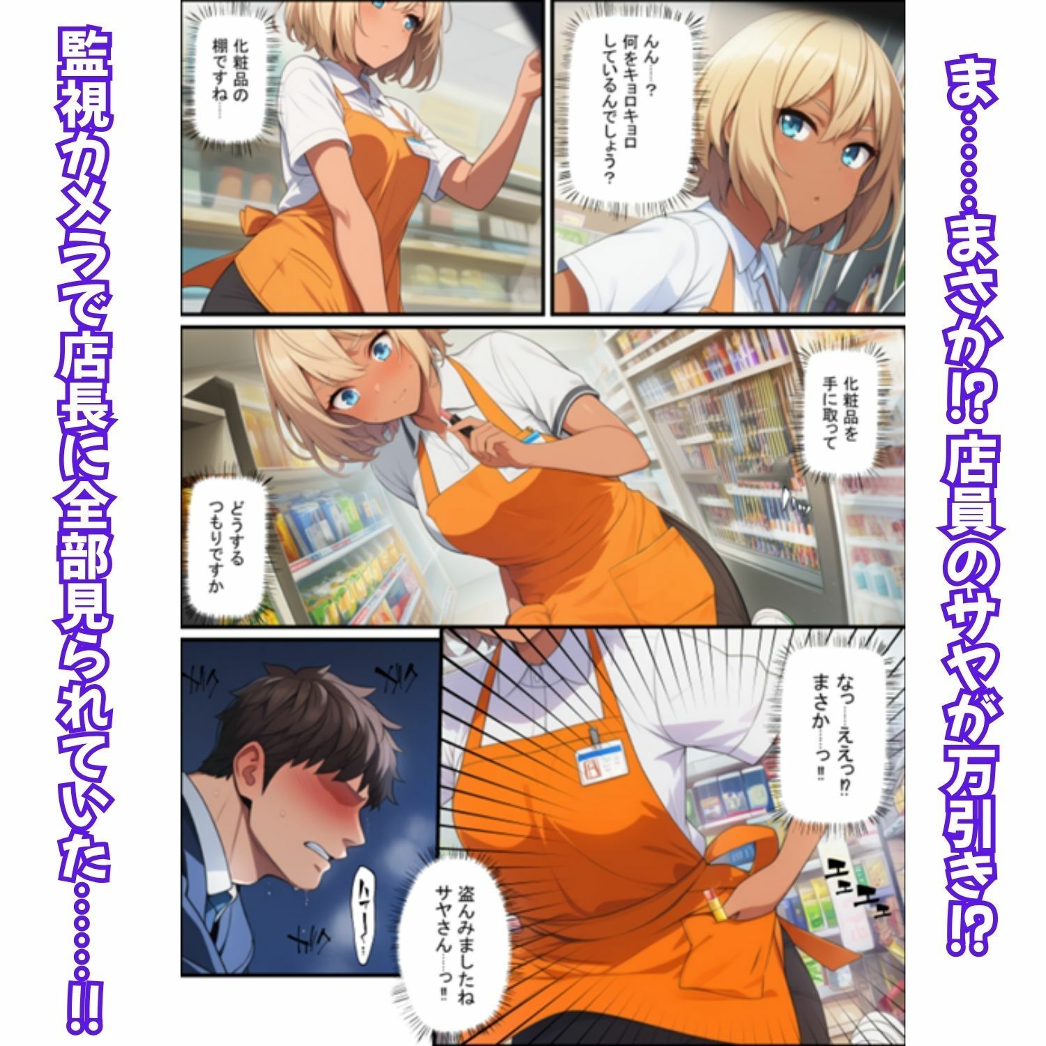 金髪ギャルの背徳勤務！コンビニ店長に寝取られ絶頂メス堕ち - サンプル画像 4