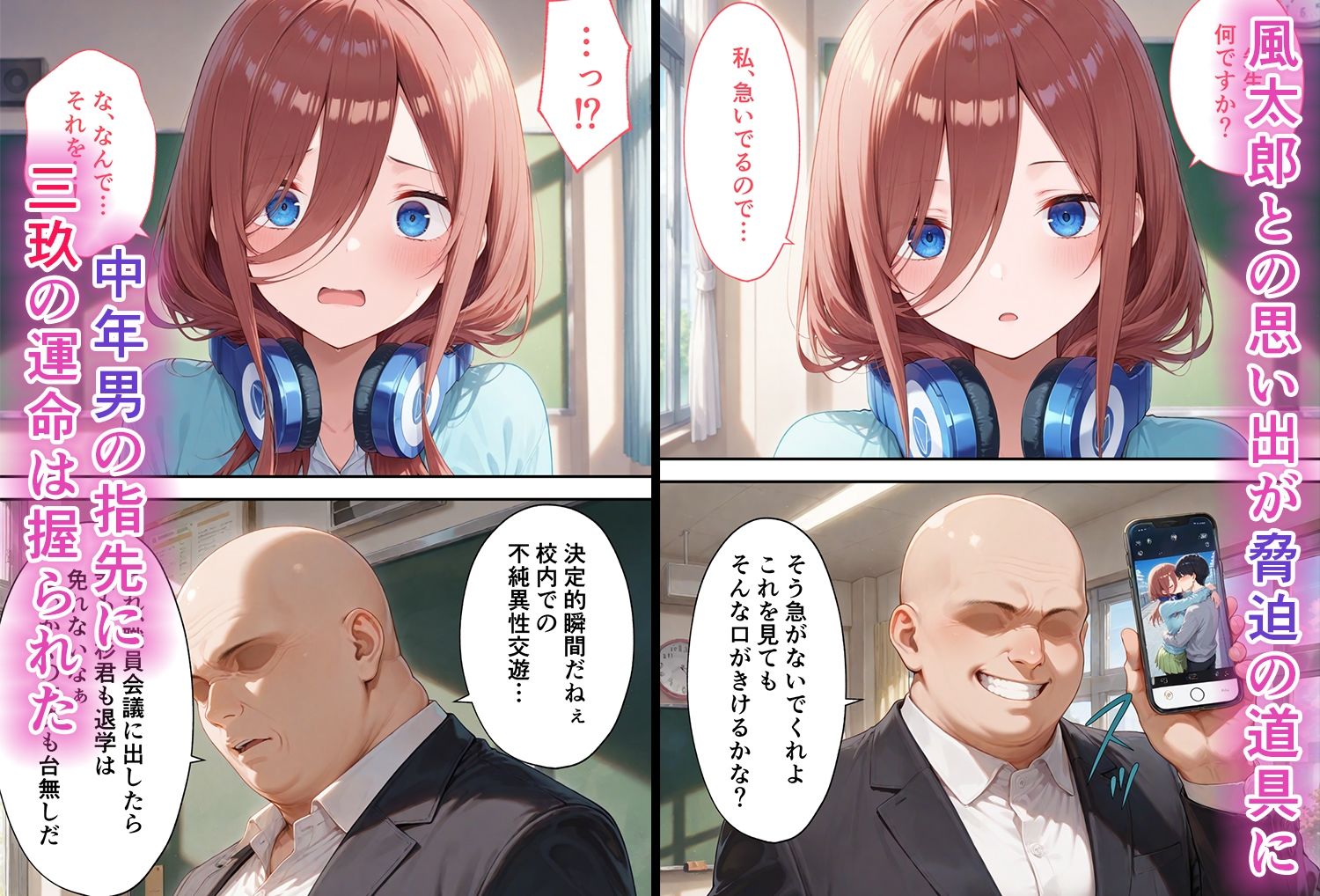 弱みを握られた俺の彼女が寝取られ堕ちるまで 三玖編 - サンプル画像 2