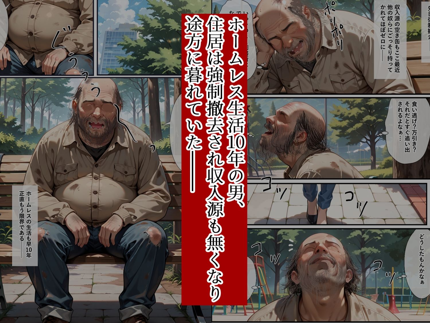ホームレスレ〇プ - サンプル画像 1