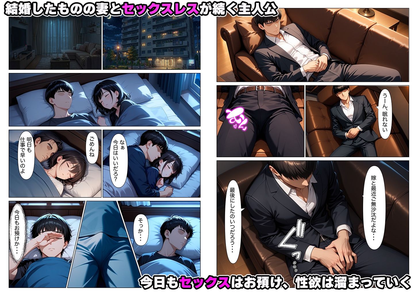 セックスレスで性欲爆発寸前の僕が真面目な新卒社員に射精管理されてしまう話 - サンプル画像 1