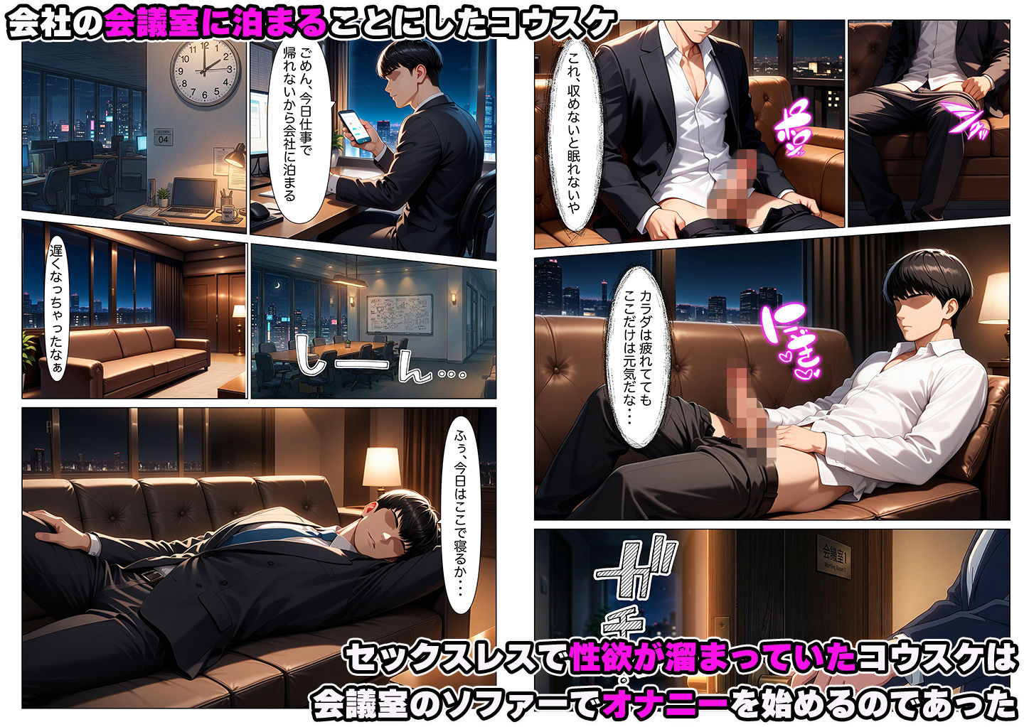 セックスレスで性欲爆発寸前の僕が真面目な新卒社員に射精管理されてしまう話 - サンプル画像 7