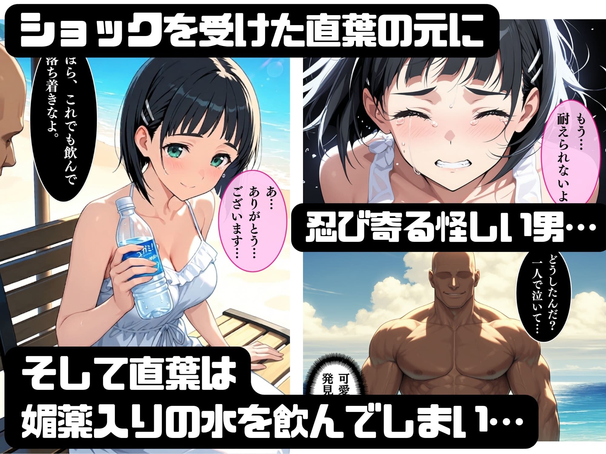 直葉の絶頂性奴●へM覚醒、夏の海でレ○プされメス堕ちする - サンプル画像 3