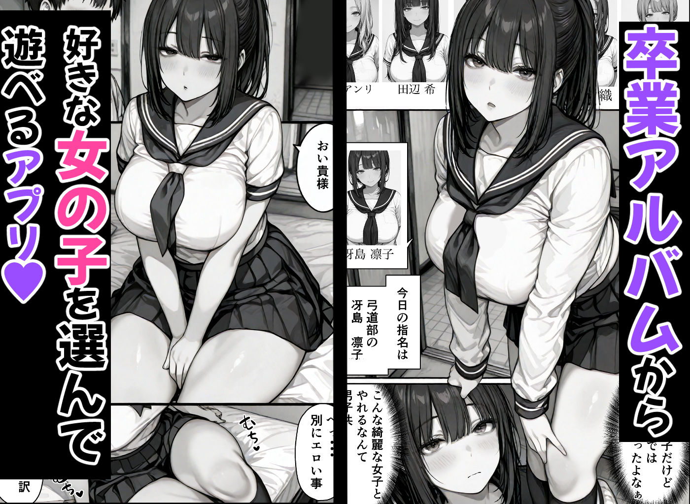 卒アル催●アプリ クラスメイトを催●支配できる卒業アルバム大全集 【総集編・セット作品】 - サンプル画像 1