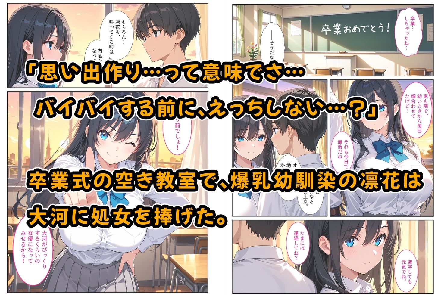 卒業式に処女をくれた爆乳幼馴染がAV女優になっていたので俺の愛とセックスで取り戻す！ - サンプル画像 1